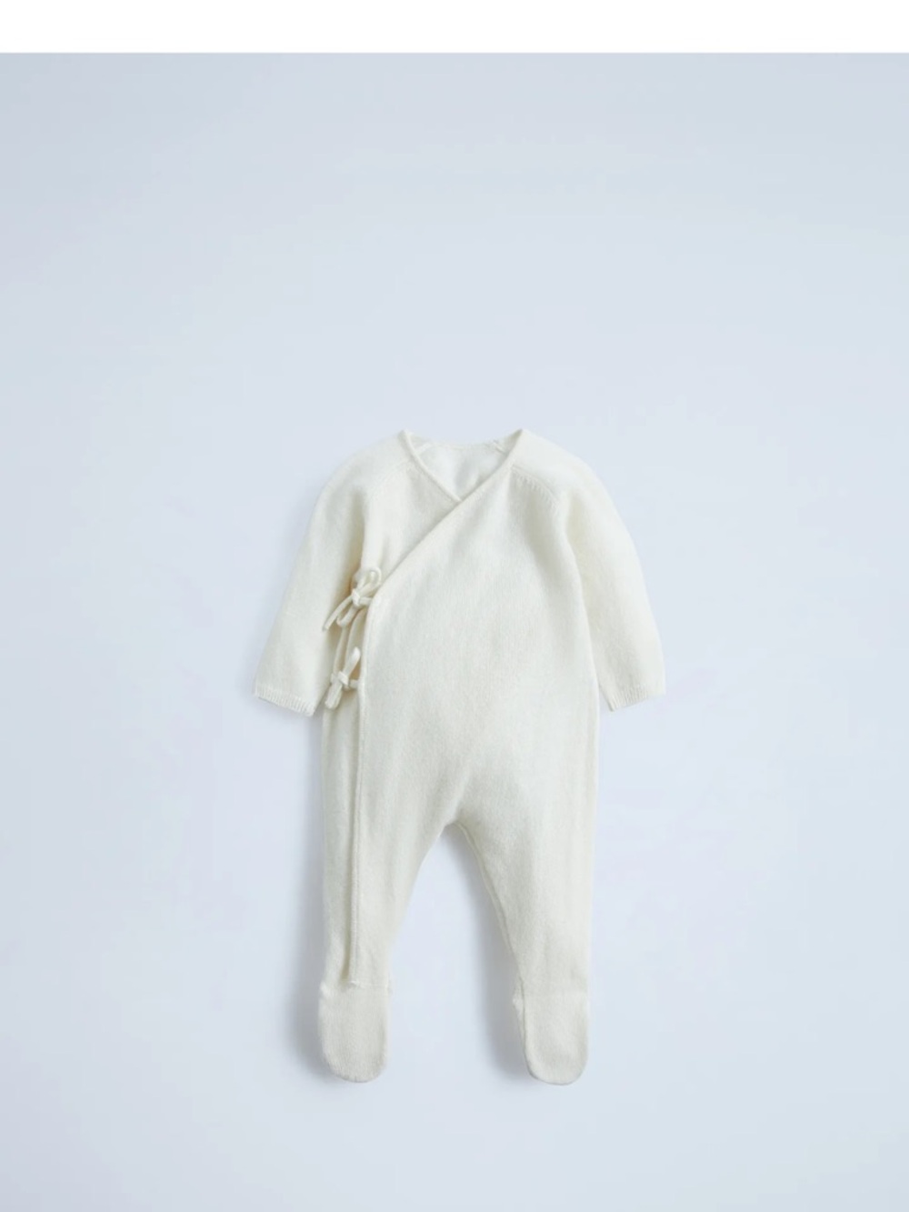 Zara cashmere kimono Footed One-Piece with Side Ties 100 percent cashmere